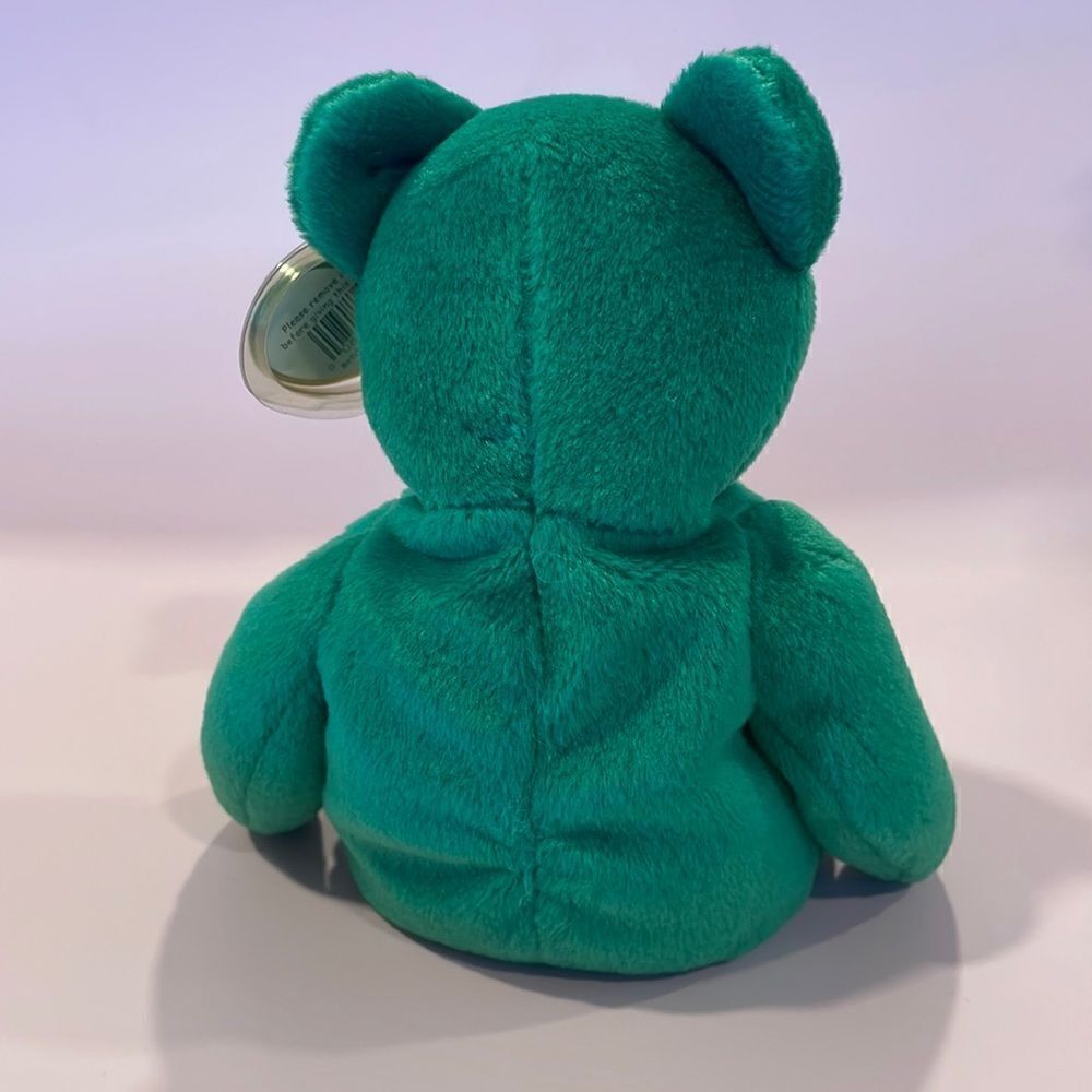 Erin the Shamrock Bear 1997 Mint Condition Ty Beanie Baby with all tags attached - Picture 4 of 10